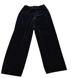 Y2K Old Navy Velour Velvet Stretch Pants Womens S Black Cozy Warm Granny Witchy
